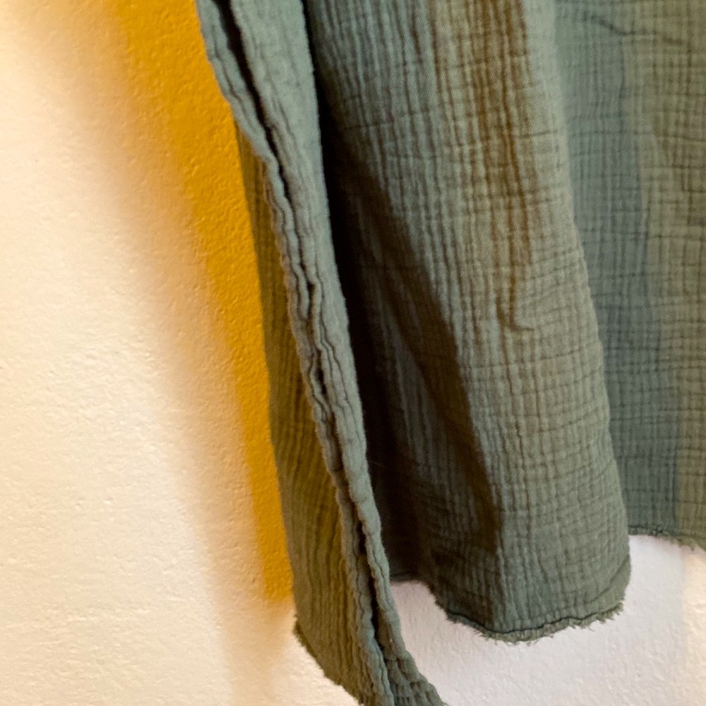 Raquel Allegra cotton gauze sleeveless Luna midi dress olive army green Medium - Picture 9 of 14